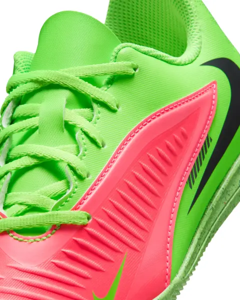 Футзалки (бампы) детские Nike JR PHANTOM 6 LOW CLUB "ERLING HAALAND" IC EH салатово-красные IH1803-603