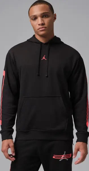 Худі Nike JORDAN SPORT CROSSOVER DRI-FIT FLEECE GRAPHIC чорно-червоне IF0851-010