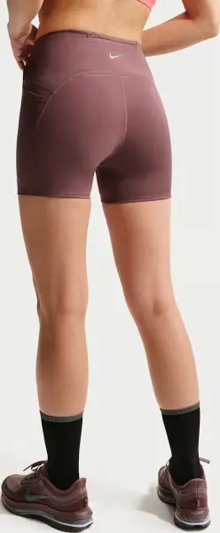 Шорты для бега женские Nike DRI-FIT SWIFT HIGH-WAISTED 4" TIGHT коричневые HJ2258-502