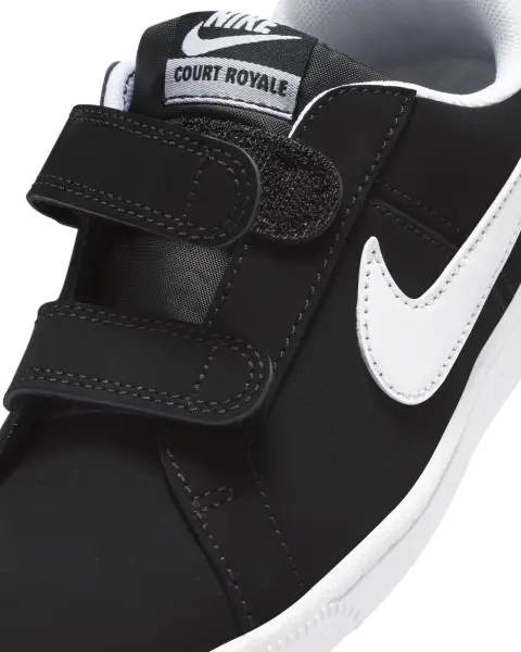 Кроссовки детские Nike COURT ROYALE (PSV) черно-белые 833536-002