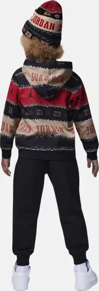 Спортивний костюм дитячий Nike JORDAN MJ HOLIDAY чорно-червоно-бежевий 85C785-023