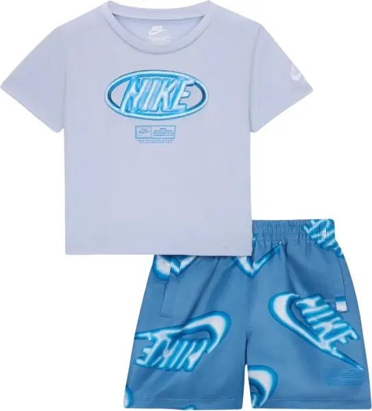 Комплект летний детский Nike SPORTSWEAR CLUB дымчато-голубо-синий 86N878-U1T