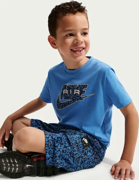 Комплект летний детский Nike DRI-FIT AIR сине-черный 86P001-UL2