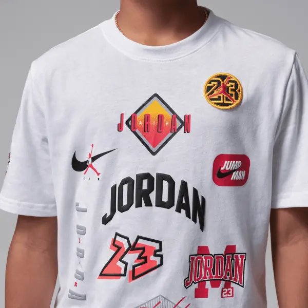 Футболка підліткова Nike JORDAN DYNASTY PATCH біла 95F385-001