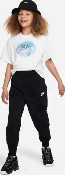 Спортивні штани підліткові Nike SPORTSWEAR CLUB FLEECE HIGH-WAISTED FITTED чорні FD2921-010