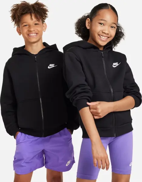 Толстовка подростковая Nike SPORTSWEAR CLUB FLEECE черная FD3004-010