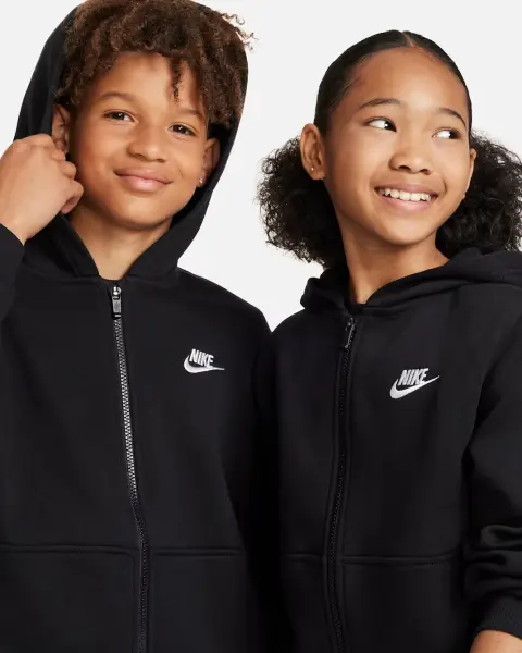 Толстовка подростковая Nike SPORTSWEAR CLUB FLEECE черная FD3004-010
