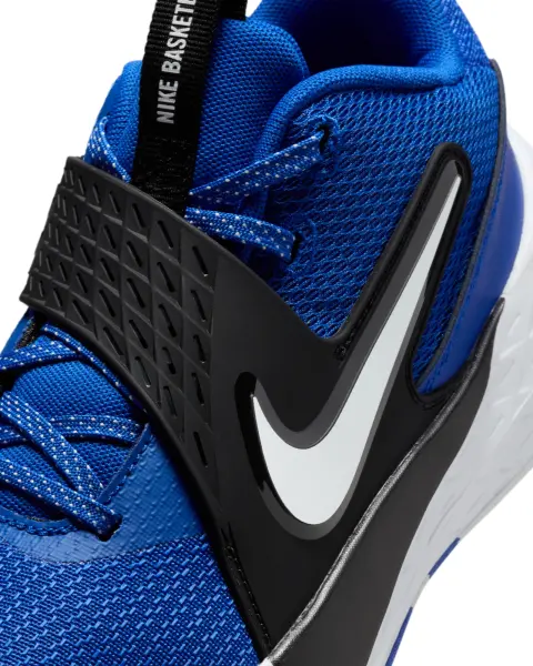Кросівки баскетбольні підліткові Nike TEAM HUSTLE D 12 (GS) синьо-чорно-білі HF6279-400