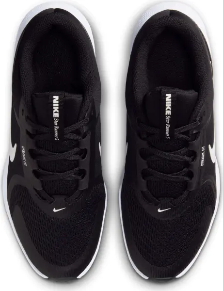 Кроссовки беговые подростковые Nike STAR RUNNER 5 (GS) черно-белые HF7004-002
