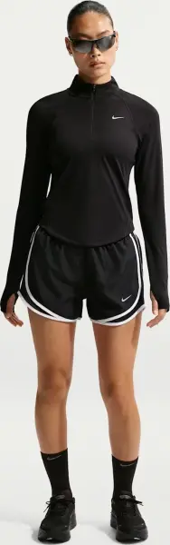 Шорти для бігу жіночі Nike TEMPO DRI-FIT MID-RISE BRIEF-LINED чорно-білі HM6096-010