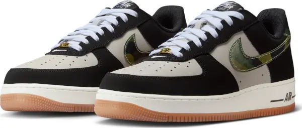 Кроссовки Nike AIR FORCE 1 LOW RETRO черно-бело-зеленые HQ1967-100