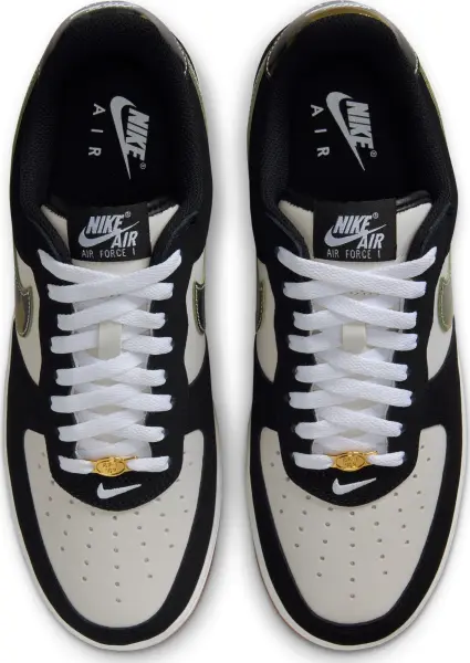 Кроссовки Nike AIR FORCE 1 LOW RETRO черно-бело-зеленые HQ1967-100