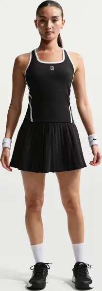 Спідниця для тенісу жіноча Nike VICTORY DRI-FIT HIGH-WAISTED чорна HV9951-010