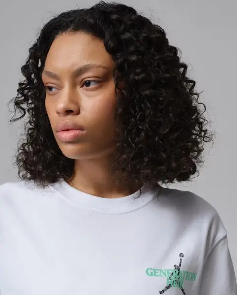 Футболка женская Nike JORDAN SPORT DRI-FIT бело-зеленая IF2221-101