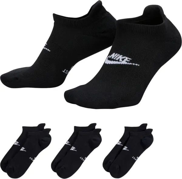 Носки Nike EVERYDAY ELEVATED NO-SHOW черные (3 пары) IH8524-902