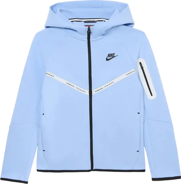 Толстовка подростковая Nike SPORTSWEAR TECH FLEECE FULL-ZIP REFLECTIVE ACCENTS голубая IM9154-468