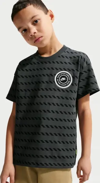 Футболка підліткова Nike SPORTSWEAR MAX90 темно-сіра IO8211-070