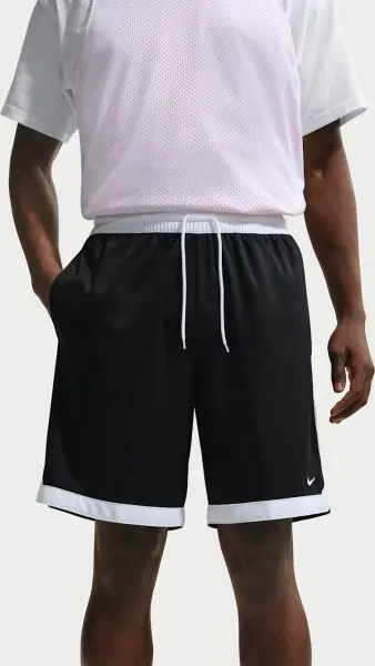 Шорти баскетбольні Nike DNA ACADEMY MEN'S DRI-FIT 20.5CM чорно-білі IQ8608-011