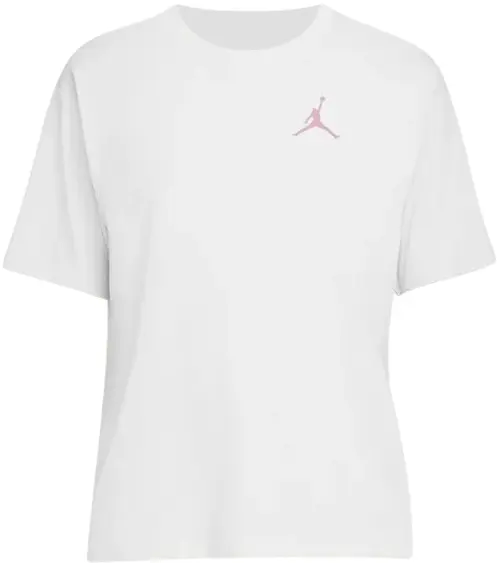 Футболка женская Nike JORDAN JUMPMAN бело-светло-розовая IR0389-100