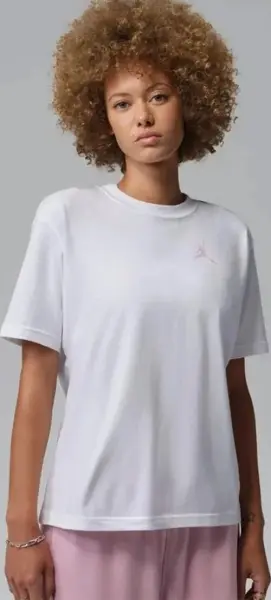 Футболка женская Nike JORDAN JUMPMAN бело-светло-розовая IR0389-100