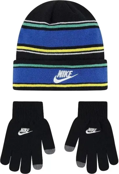 Зимний набор аксессуаров детский Nike MULTI STRIPE черно-сине-желтый 8A3047-023