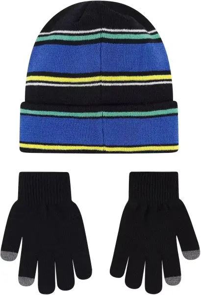 Зимний набор аксессуаров детский Nike MULTI STRIPE черно-сине-желтый 8A3047-023