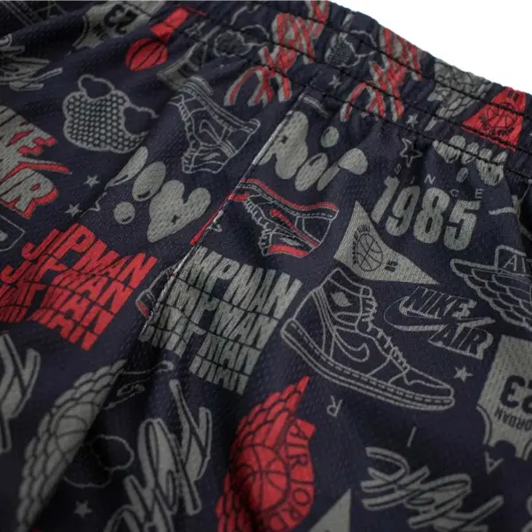 Комплект літній дитячий Nike JORDAN червоно-темно-сірий 65A600-023