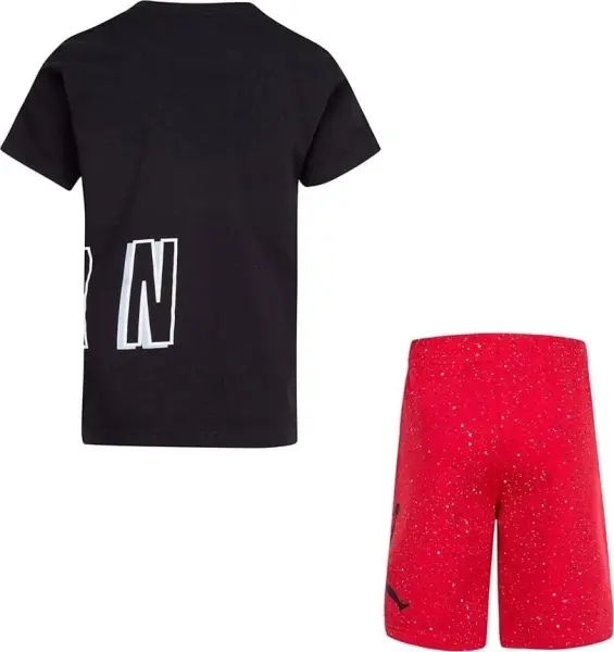 Комплект літній дитячий Nike JORDAN чорно-червоний 85B225-R78