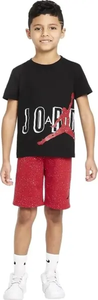 Комплект літній дитячий Nike JORDAN чорно-червоний 85B225-R78