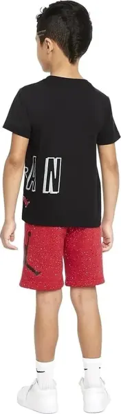 Комплект літній дитячий Nike JORDAN чорно-червоний 85B225-R78