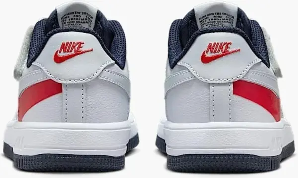 Кроссовки детские Nike AIR FORCE 1 LOW LV8 EASYON (PS) серо-красно-темно-синие FV7856-001