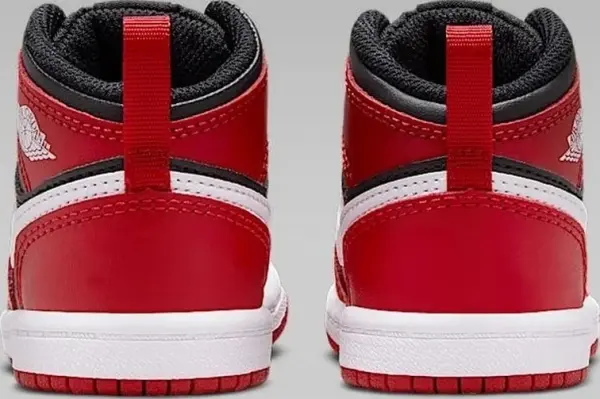 Кроссовки детские Nike JORDAN 1 MID (TD) красно-черно-белые DQ8425-061