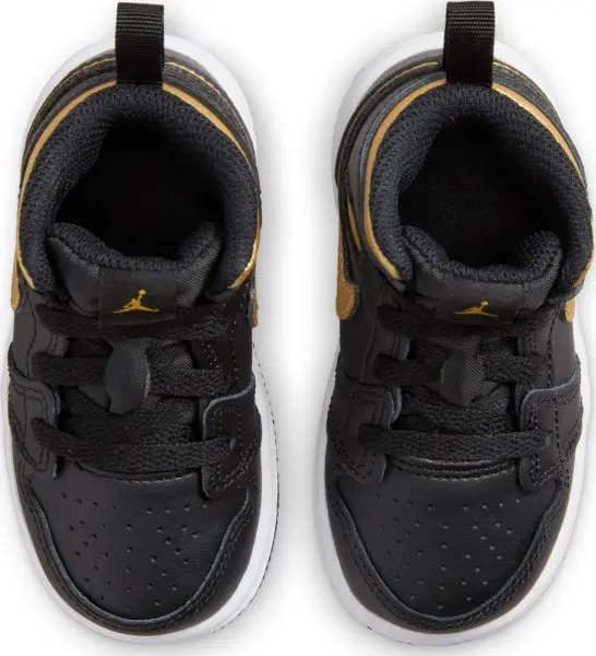 Кросівки дитячі Nike JORDAN 1 MID (TD) чорно-золоті DQ8425-071