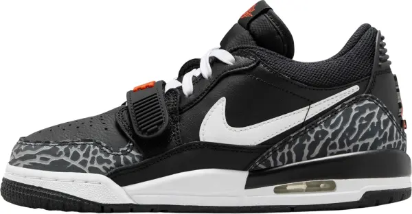 Кроссовки подростковые Nike AIR JORDAN LEGACY 312 LOW (GS) черно-бело-оранжевые CD9054-018