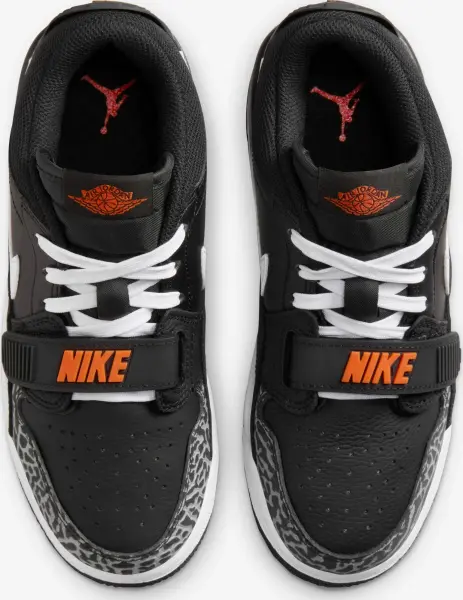 Кроссовки подростковые Nike AIR JORDAN LEGACY 312 LOW (GS) черно-бело-оранжевые CD9054-018