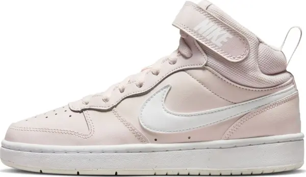 Кросівки підліткові Nike COURT BOROUGH MID 2 (GS) світло-рожево-білі CD7782-601