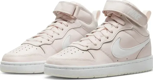 Кросівки підліткові Nike COURT BOROUGH MID 2 (GS) світло-рожево-білі CD7782-601