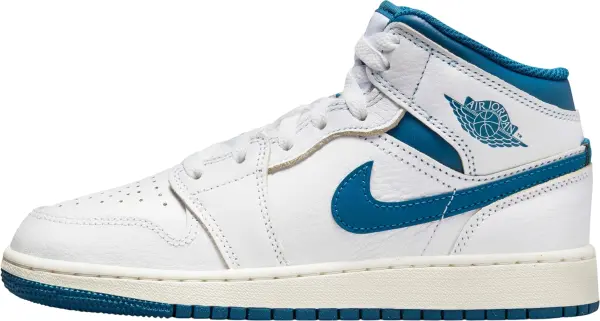 Кроссовки подростковые Nike JORDAN 1 MID SE (GS) бело-синие FN7432-141