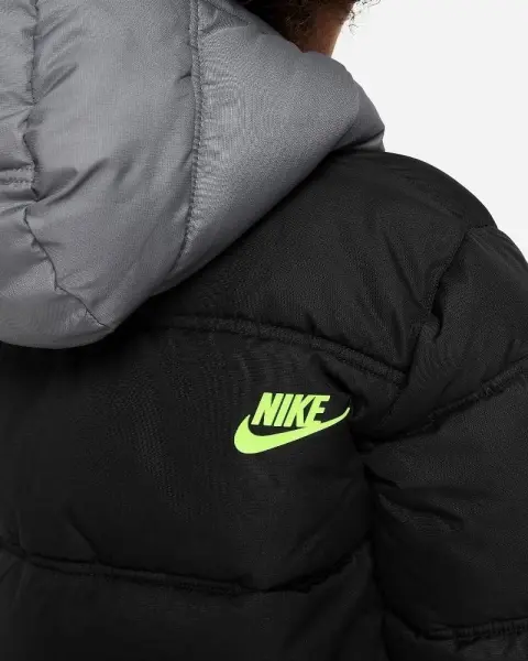 Куртка дитяча Nike COLORBLOCK чорно-сіро-лаймова 86K910-023