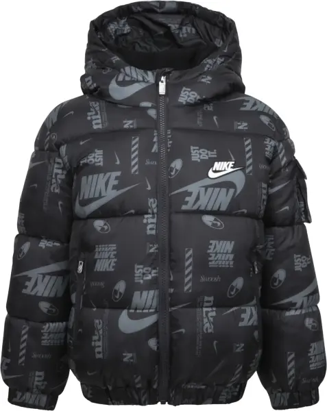 Куртка детская Nike DNA LOGO PUFFER черно-серая 86M123-023