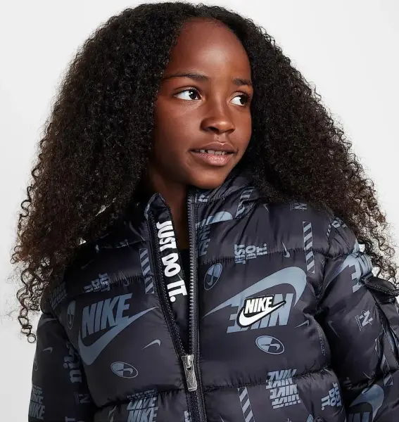 Куртка детская Nike DNA LOGO PUFFER черно-серая 86M123-023