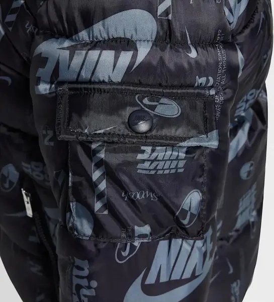Куртка детская Nike DNA LOGO PUFFER черно-серая 86M123-023