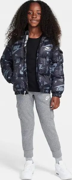 Куртка детская Nike DNA LOGO PUFFER черно-серая 86M123-023