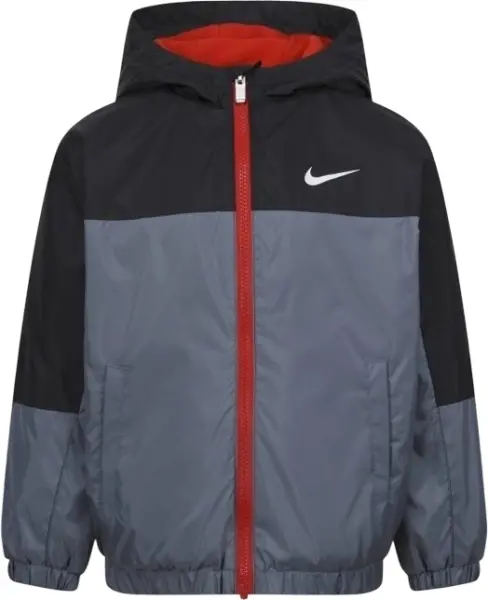 Куртка детская Nike FLEECE LINED WOVEN серо-черно-красная 86K992-M19