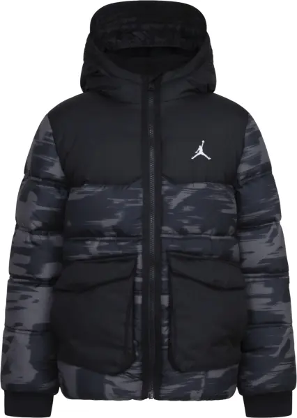 Куртка підліткова Nike JORDAN FAUX DOWN темно-сіро-чорна 95D133-GAE