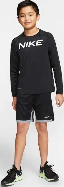 Лонгслів підлітковий Nike PRO TRAINING чорний CJ7711-010