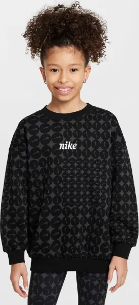 Світшот підлітковий Nike SPORTSWEAR CLUB FLEECE OVERSIZED чорно-темно-сірий HF8209-010