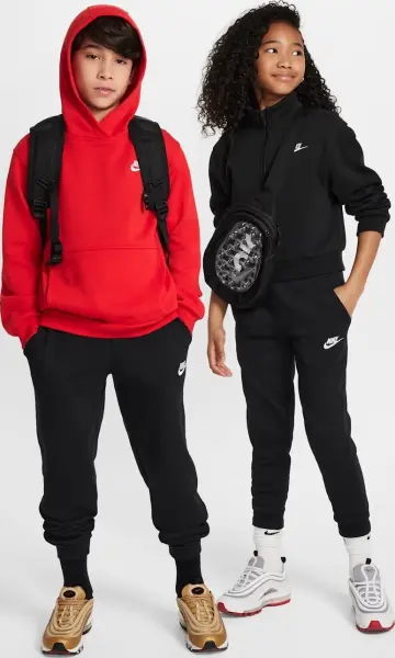 Спортивные штаны подростковые Nike CLUB FLEECE FRENCH TERRY черные FD3019-010