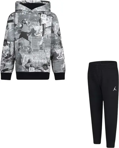 Спортивный костюм детский Nike JORDAN BROOKLYN серо-черный 85D324-023