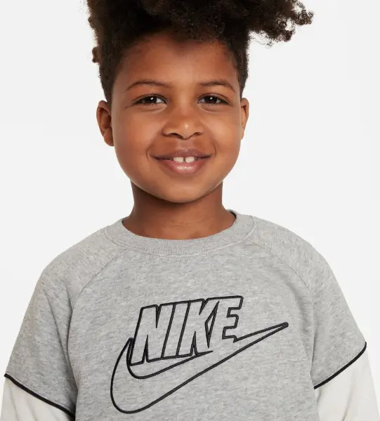 Спортивный костюм детский Nike SPORTSWEAR AMPLIFY FRENCH TERRY CREW молочно-серый 86L198-042